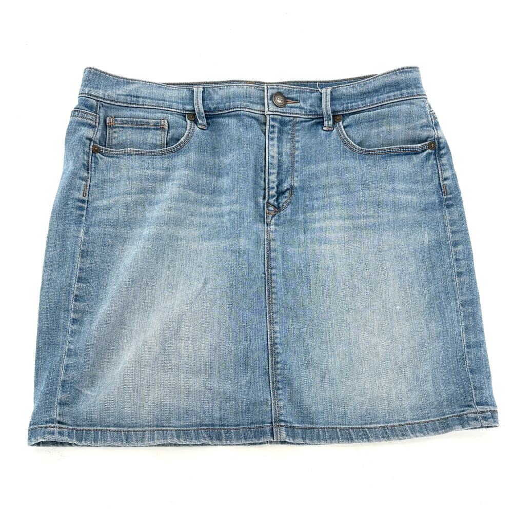 LOFT Blue Denim Pencil Skirt